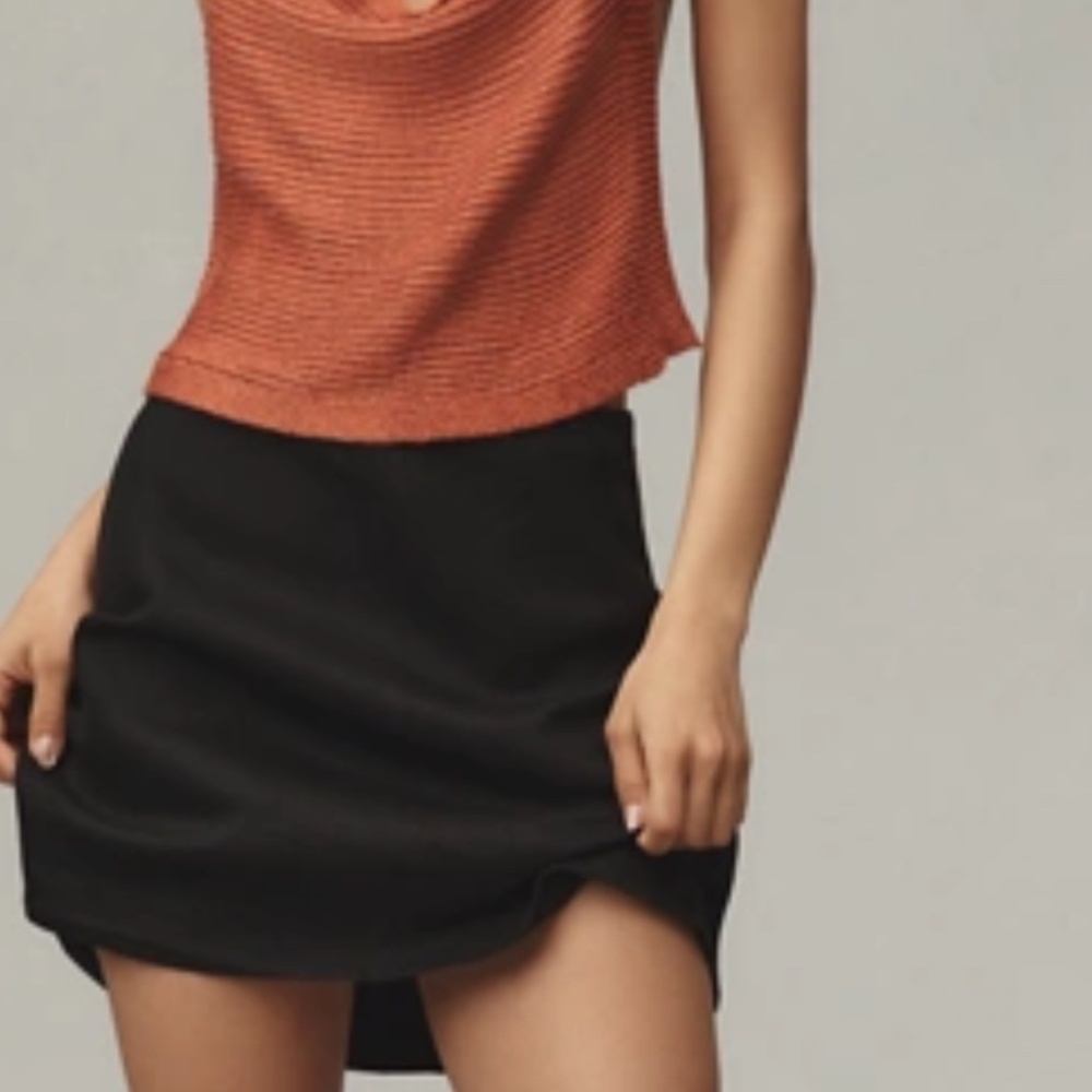 Anthropologie NWT Black Tilda Slip Skirt Size XS